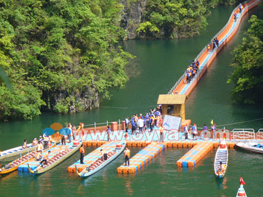 Dragon boat dock in Three gorges of Yangtze River